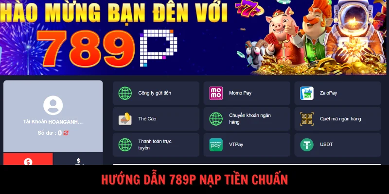 Hướng dẫn nạp tiền chuẩn